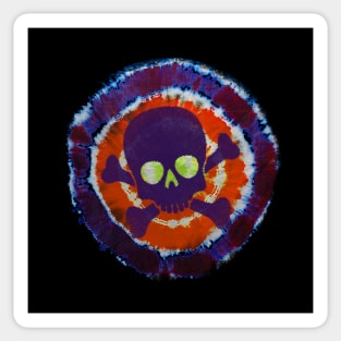 Colorful Tie Dye Skull Dying Death Colorful Artistic Vintage Skull Sticker